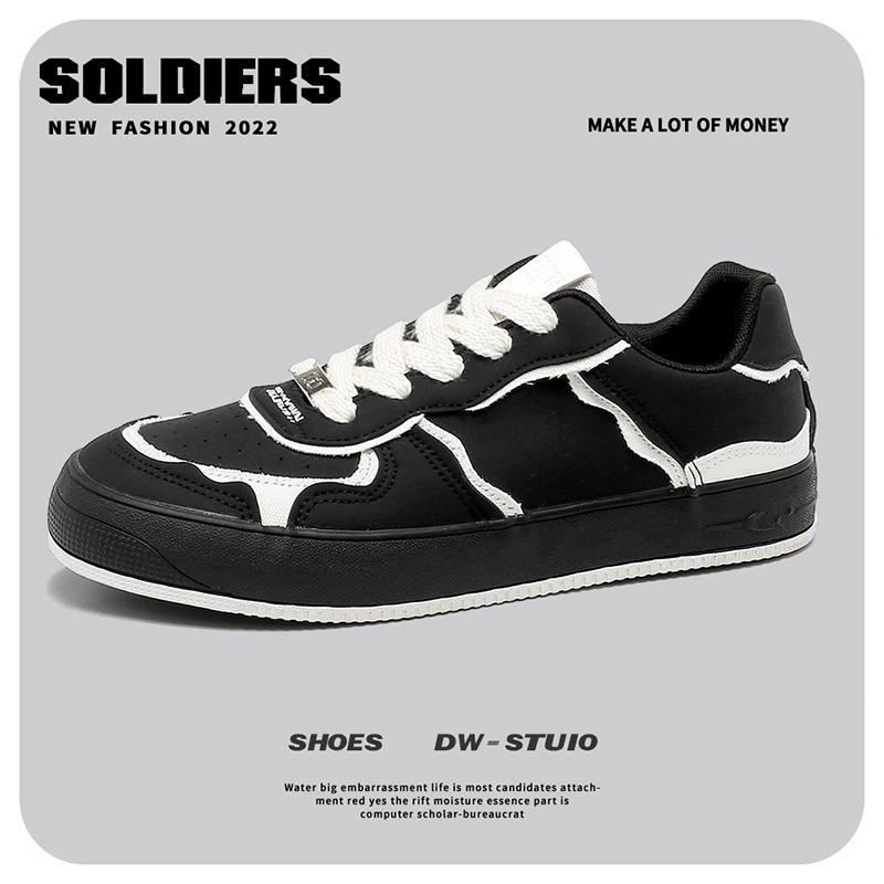 

Niche panda shoes black and white electronic sound autumn casual shoes men s contrasting high street board shoes versatile platform men s shoes 1185 44 чорний