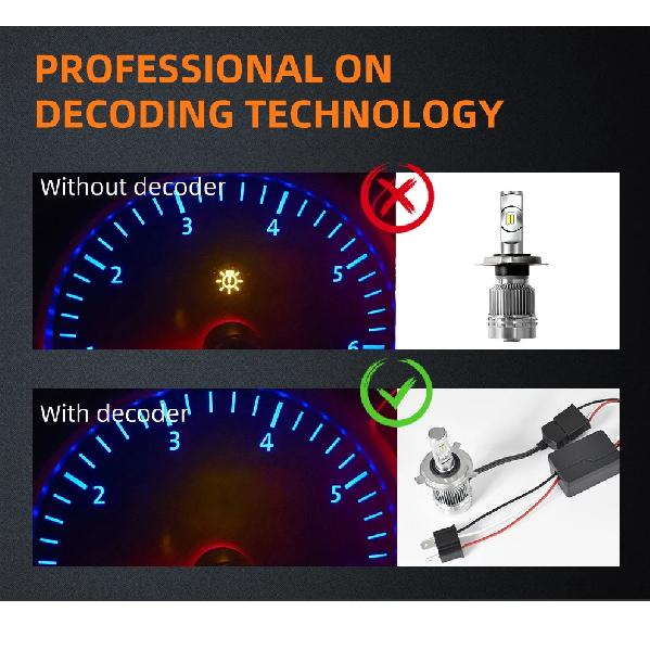 Universal Decoders For LED Bulb H4 H1/H3/H7 H8/H9/H11 9005/9006/9012 EMC Anti interference Canbus Error Small Size No flashing