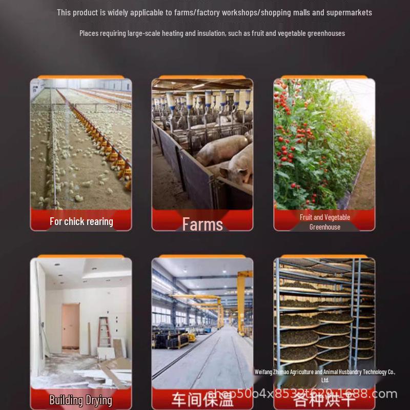Commercial Industrial Electric Heater for Large Areas - Portable Warm Air Blower for Workshops and Construction Sites
