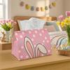 1pc Adorable Easy Easter Tissue Holder, Bunny Ear with Polka Dots, Perfect for Kitchen, Living Room, Bedroom, Bathroom, And Vehicle