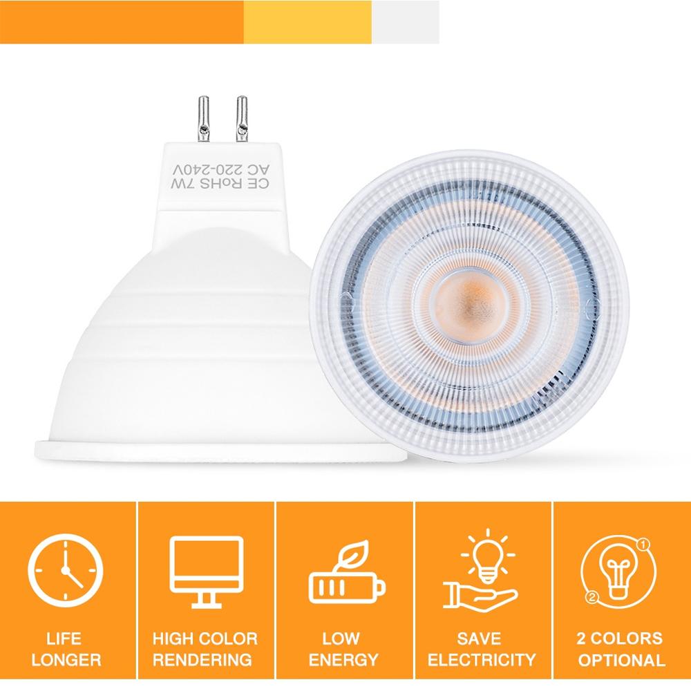 2Pcs MR16 GU10 E27 E14 Lampada LED Bulb 5W/ 7W 220V Bombilla LED Lamp Spotlight Lampara LED Spot Light 120 Degree Cold/Warm White