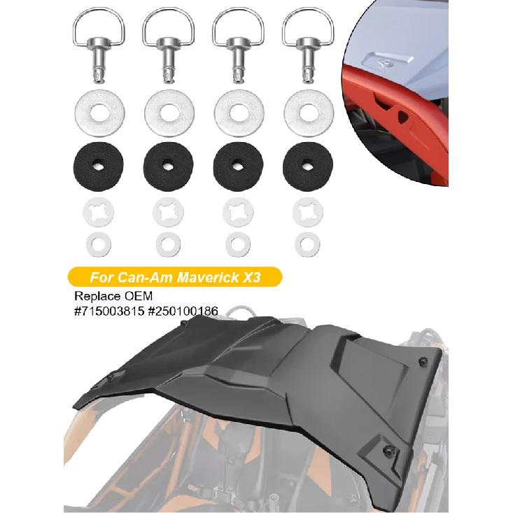 UTV X3 Roof Quick Release Bolts Fastener Kit 2017 2018-2022 2019 2020 For Can-Am X3 Maverick X3 715003815 Quarter Turn Dutz Bolt
