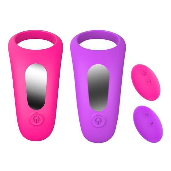 Wireless Remote Control Vibrating Cock Ring Multi-Speed Delay Ring Silicone Body-Safe Waterproof Discreet Adult Toy for Couples