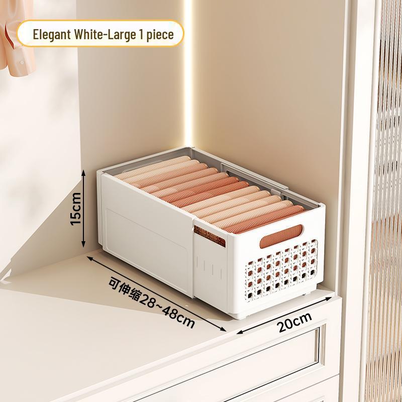 Retractable Wardrobe Drawer: Layered Organizer for Pants and Clothing Storage