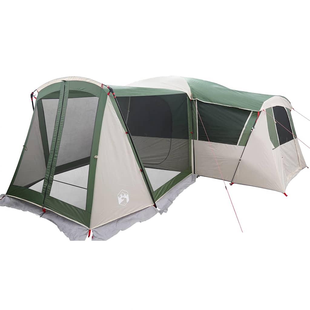 Family Tent for 20 Persons Green and White 745 x 700 x 217 cm