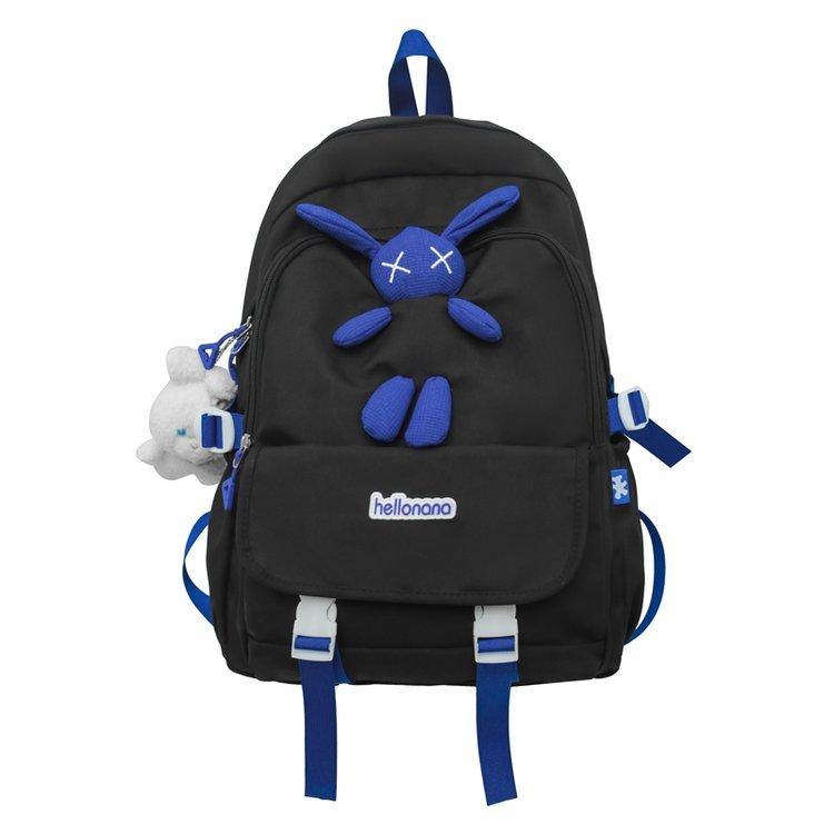 

Шкільний рюкзак для хлопчиків і дівчаток Студентський подвійний рюкзак Рюкзак у стилі коледжу чорний