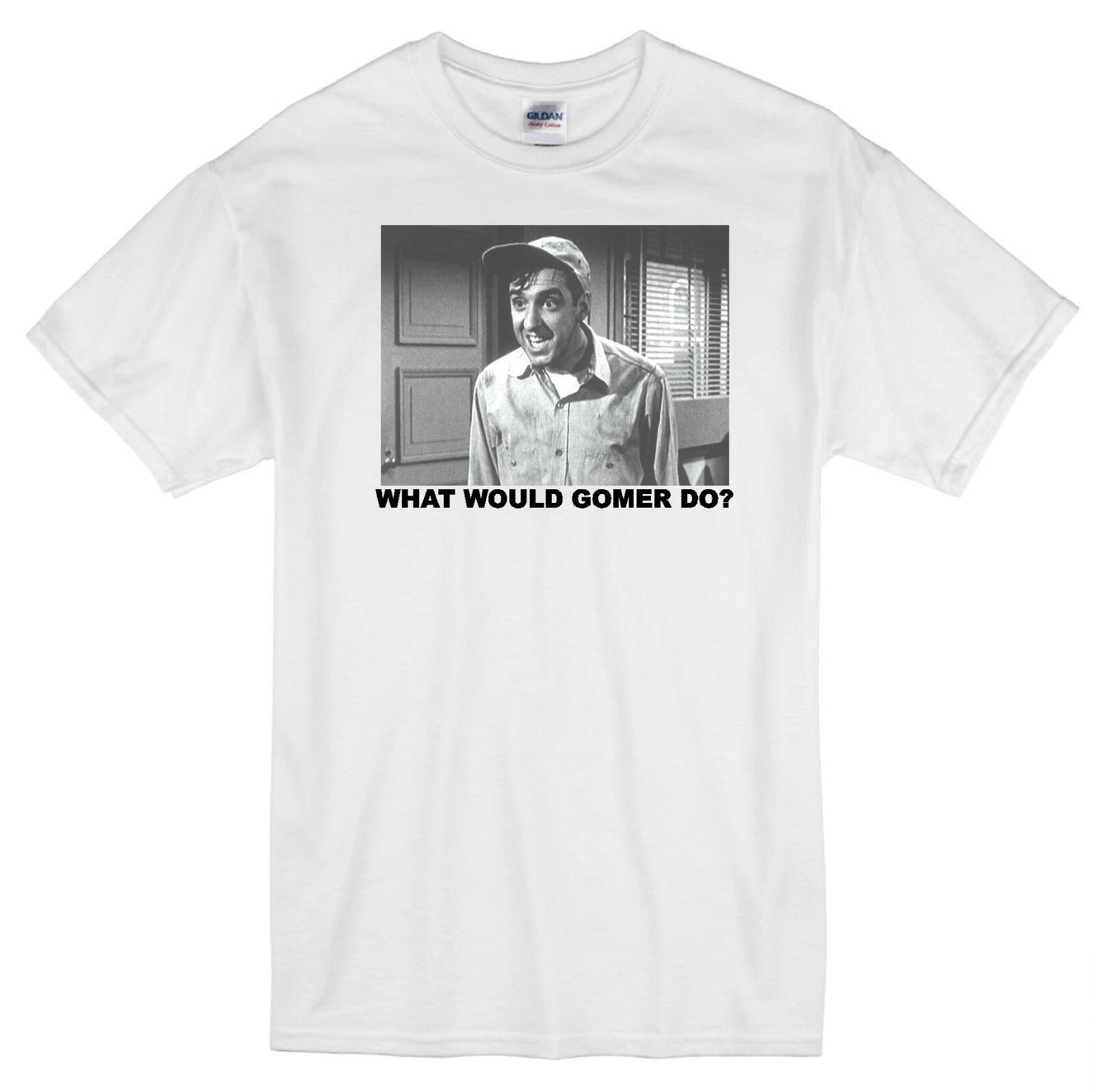 GOMER PYLE WWD? ANDY GRIFFITH SHOW MAYBERRY JIM NABORS CLASSIC TV WHITE T-shirt 3XL