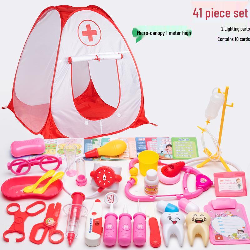 Kids Medical Kit & Doctor Role Play Tent