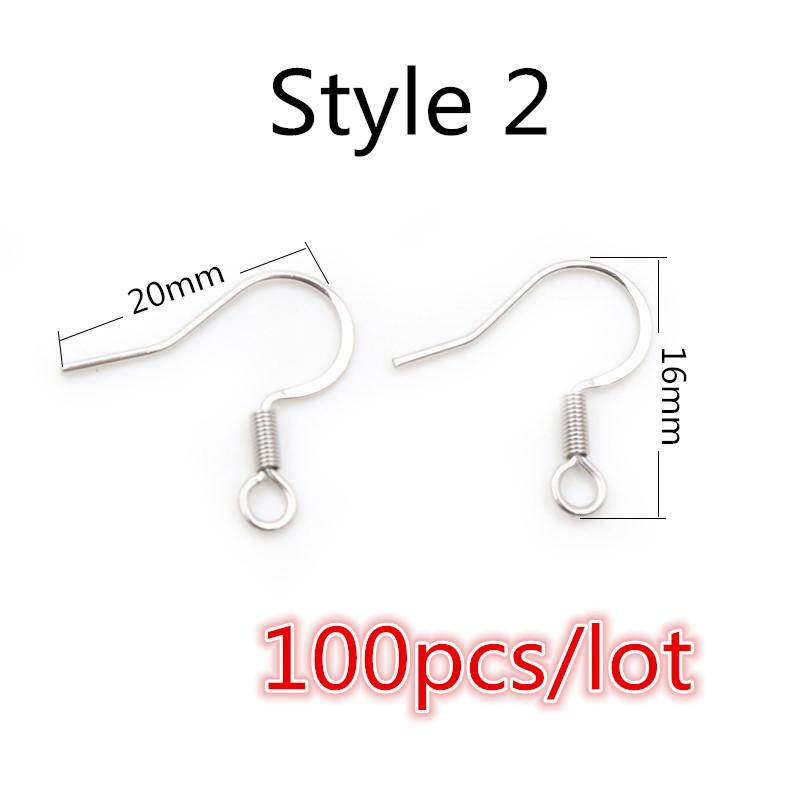  20x17mm Multi Styles Stainless steel DIY Earring Findings Clasps Hooks Jewelry Making Accessories Earwire