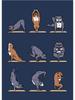 Modern Funny Cute Bulldog Cat Panda Yoga Gesture Poster And Print Canvas Painting Animal Nordic Wall Art Nursery Kidroom Decor