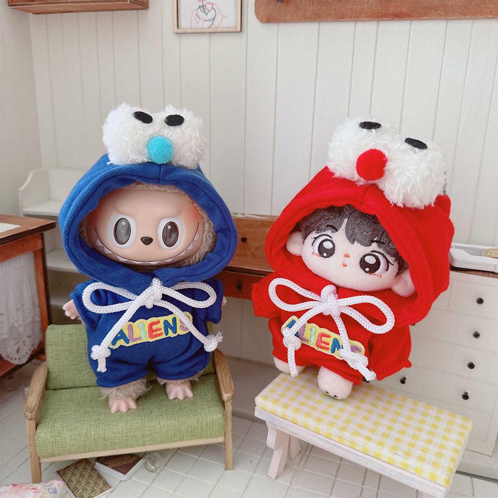For 15cm Labubu Doll Clothes Fashion Clothes Hoodies Doll Clothes Hoodies Dolls Accessories Cute Decoration Little Cloths