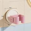 Suction Cup Mop Holder Wall Mounted Mop Rack No Drilling Bathroom Kitchen Storage Organizer Movable Mop Broom Holder