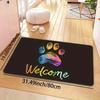 Giant Paw Print Welcome Area Rug - Non-Slip Machine Washable Mat for Living Room Bedroom Kitchen Bathroom Entryway Floor Decor