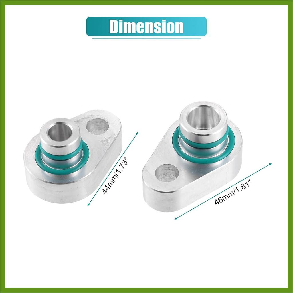 2 Set AC Rear Blockout Kit AC Elimination Auxiliary Kit for Ford Explorer 2010-2018 Metal Silver Tone Replace Parts Vehicle Components