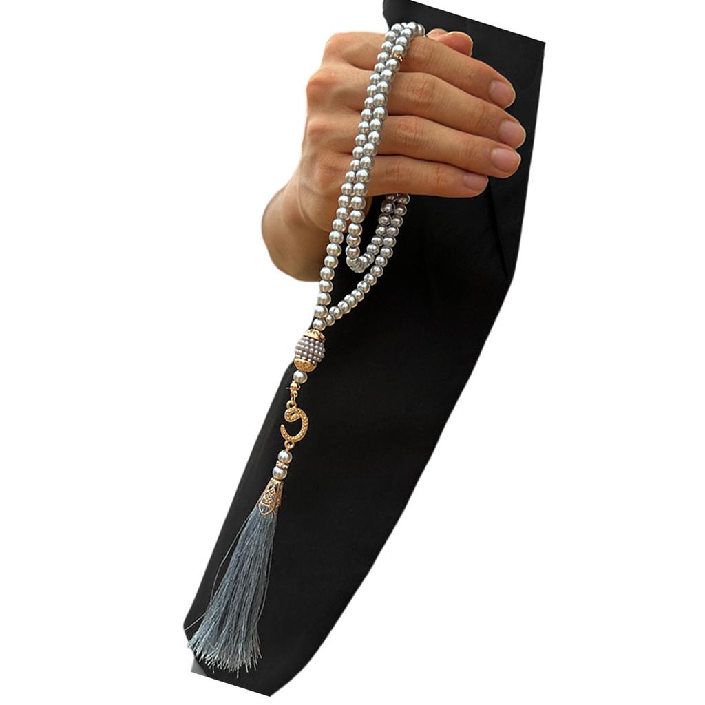 99 Beads Tasbih Beads Muslim Prayer Artificial Pearl Bead Smoothly Finish For Enhanced Religious Experience And Serenity