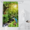 1 Pcs Forest Pattern Polyester Material Shower Curtain Waterproof Fabric, Partition Curtain For Bathroom,Home Decoration Curtain