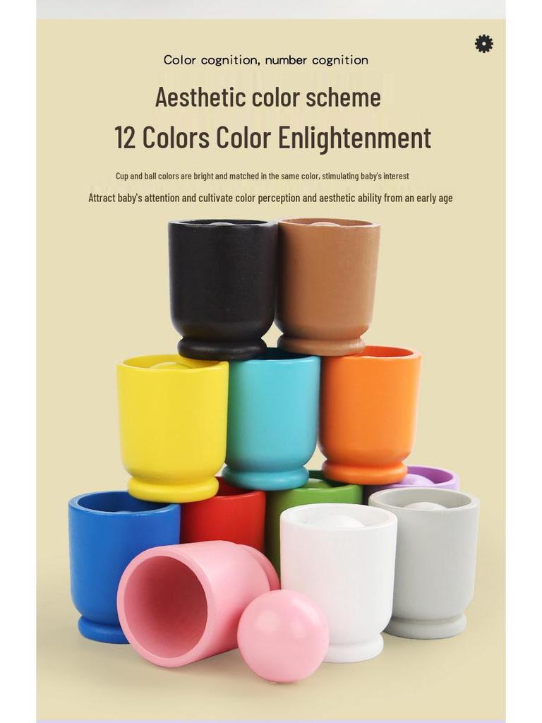 Montessori Kleinkind Farbsortierbecher: Frühes Lernspielzeug zur kognitiven Entwicklung