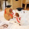 Adorable Graduate Capybara Plush Toy with Cap