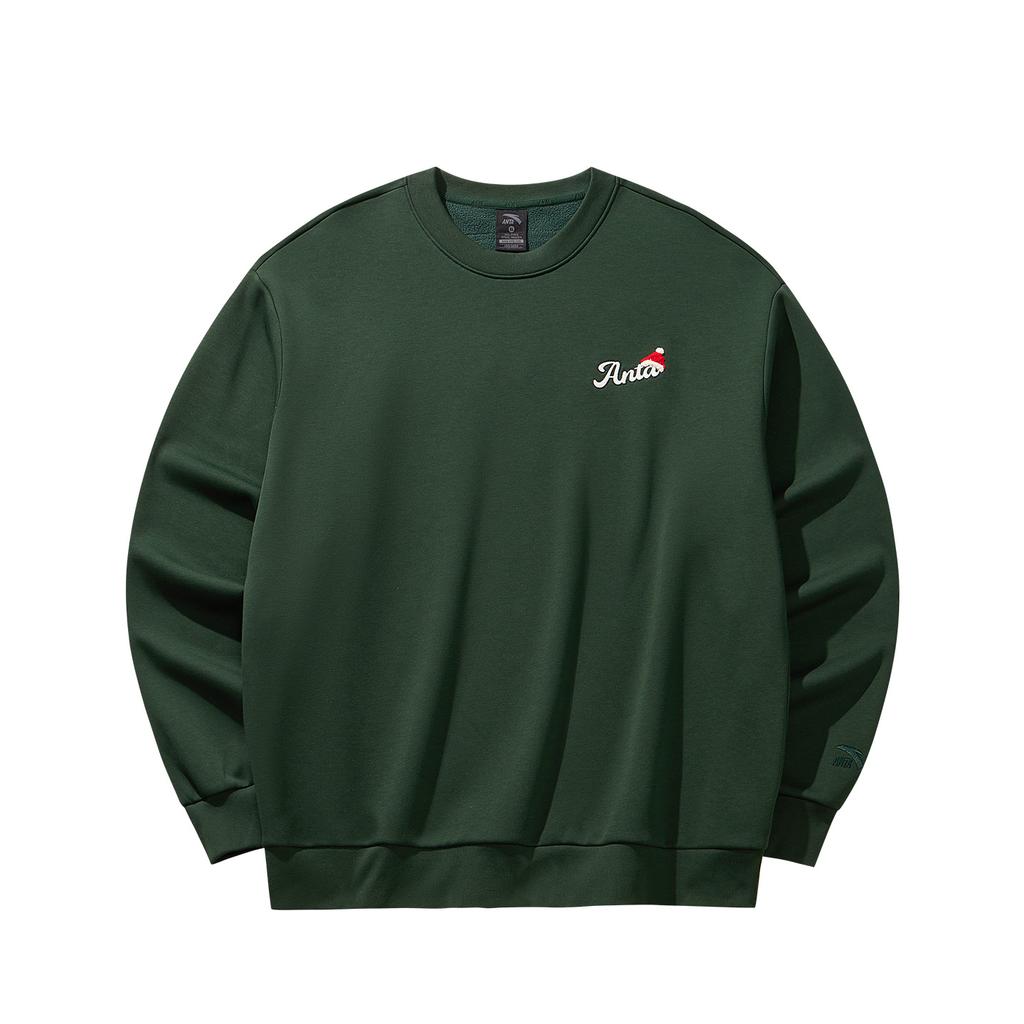 Anta Sweatshirts Unisex Mystic Fruit Green Crew Neck Moderate Regular 952618707-3