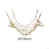 Bird Climbing Net Parrot Hanging Swing Rope Cage Perch with Buckles Hooks Chew Toy Hamster Hammock