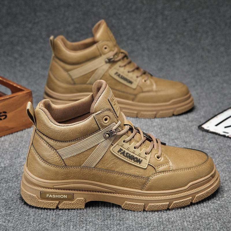 

Высокие ботинки Мартин мужские рабочие ботинки мужские 2025 осень новая ткань мужские ботинки уличные повседневные модные ботинки студенты 44