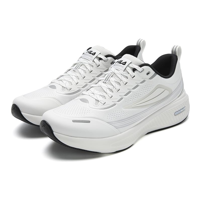 FILA Nuvole 3+ Run S Comfortable Classic Versatile Sports Cushioning Breathable Low-Top Running Shoes Men sneaker White Black A12M541108FBB