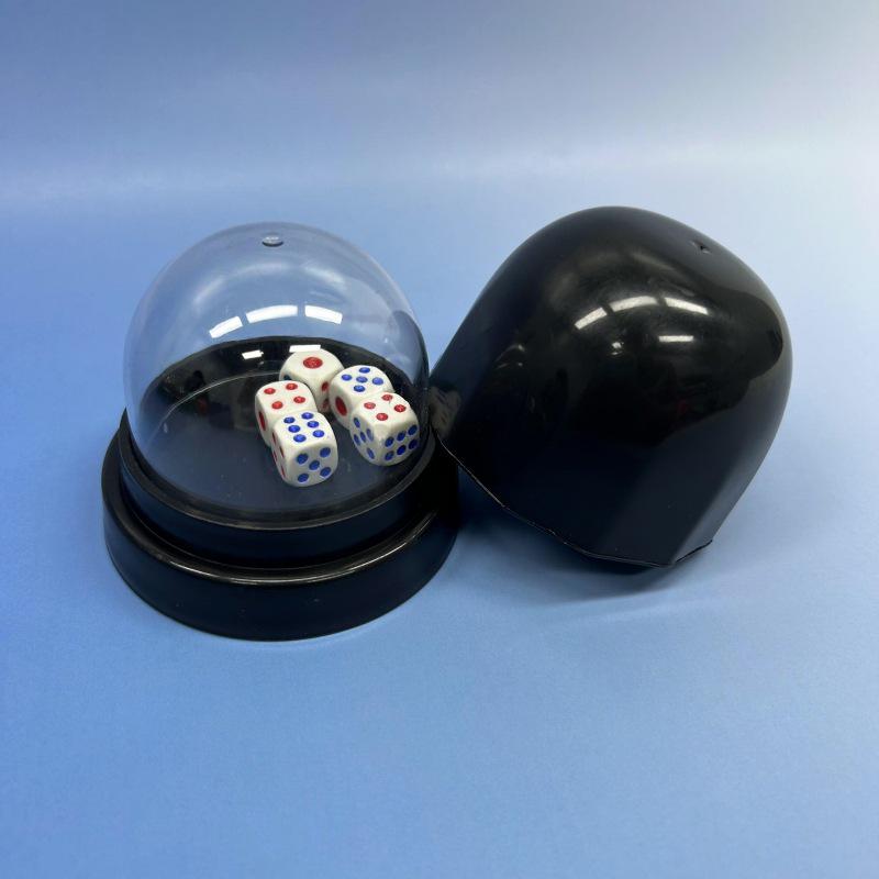 Personalized Logo Dice Shaker Cup Set with Base and Clear Cover