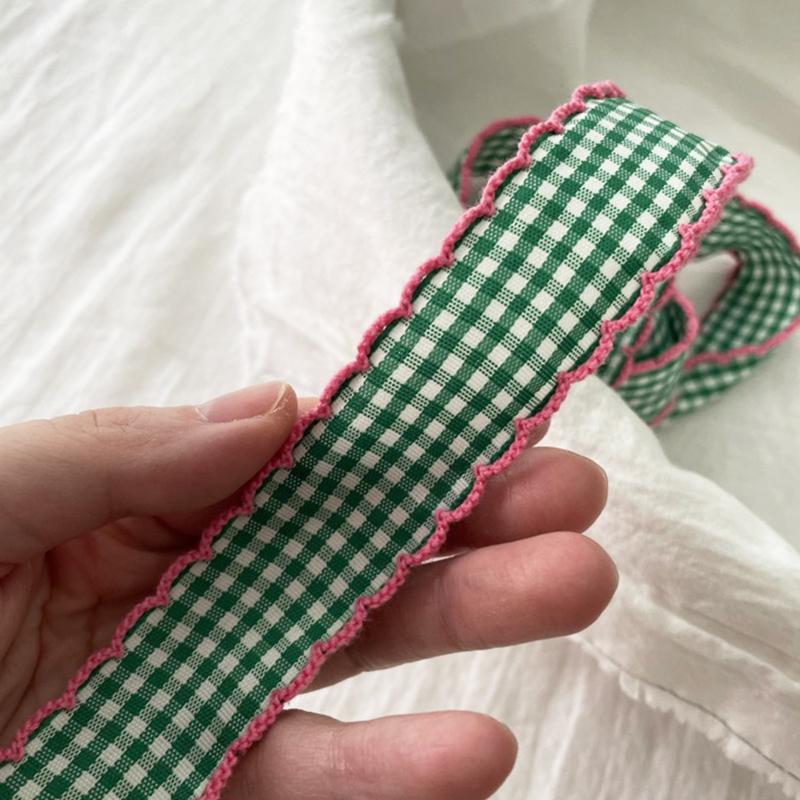 Woven Tape Hair Clips Small Squares Bow Materials Adorn DIY Color Collision Handmade Hooked Edges Headbands Decoration