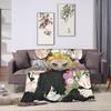 Demon Slayer Kimetsu No Yaiba Blankets Fleece Summer Breathable Soft Throw Blanket for Bed Car Bedspread