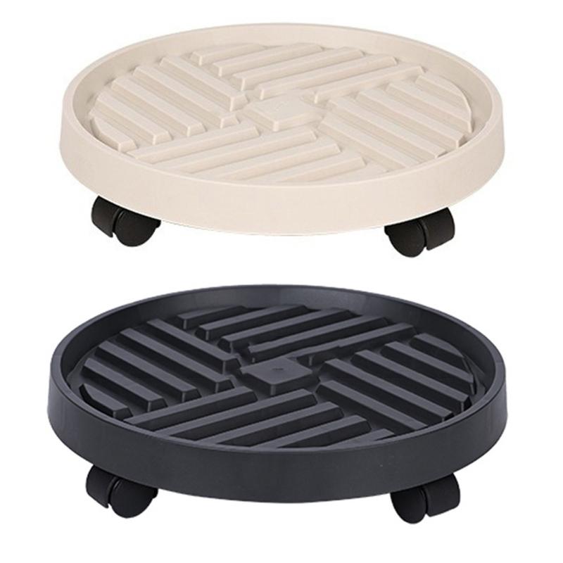 Plant Mover Holder With Locking Casters Plastic Base for Indoor Outdoor Gardening Use Easy Assembly Heavy Load Stability