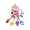 Multicolor Pull String Activity Teething Function Sensory Development Sensory Milk Bottle Chew Training Infant Montessori