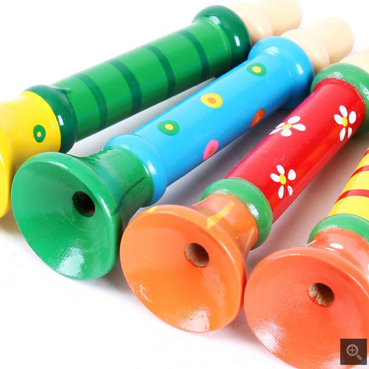 Wooden Trumpet Toy - Infant & Toddler Educational Musical Instrument