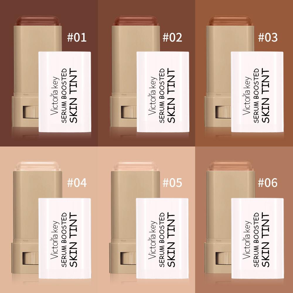 6 Farben Abdeckstift-Palette - Deckt Makel Akne Narben ab, Primer BB Cream Foundation Stick, Langanhaltendes Natürliches Finish Gesichts-Make-up für Alle Hauttypen