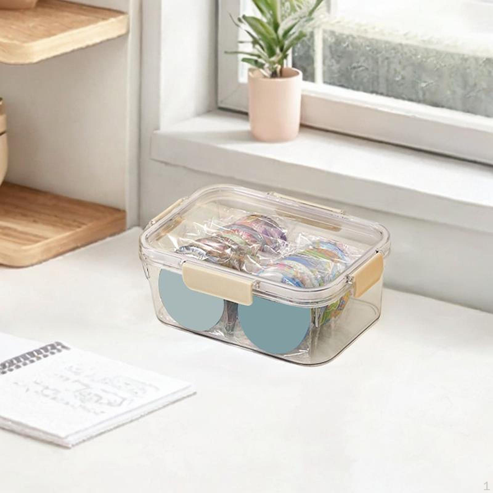 

Display Case, Desk Organizer, Dustproof Collection Box, Portable with Clear Lid for Office Table S