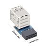 2 Port USB2.0 To 9Pin Female Motherboards Converters Adapters For PC Internal Installation