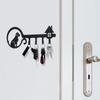 Key Holder with 4 Hooks for Decoration Wall-mounted Keys Stand Punching Installation Key Hanger Hook Keep Neat Iron Key Holder