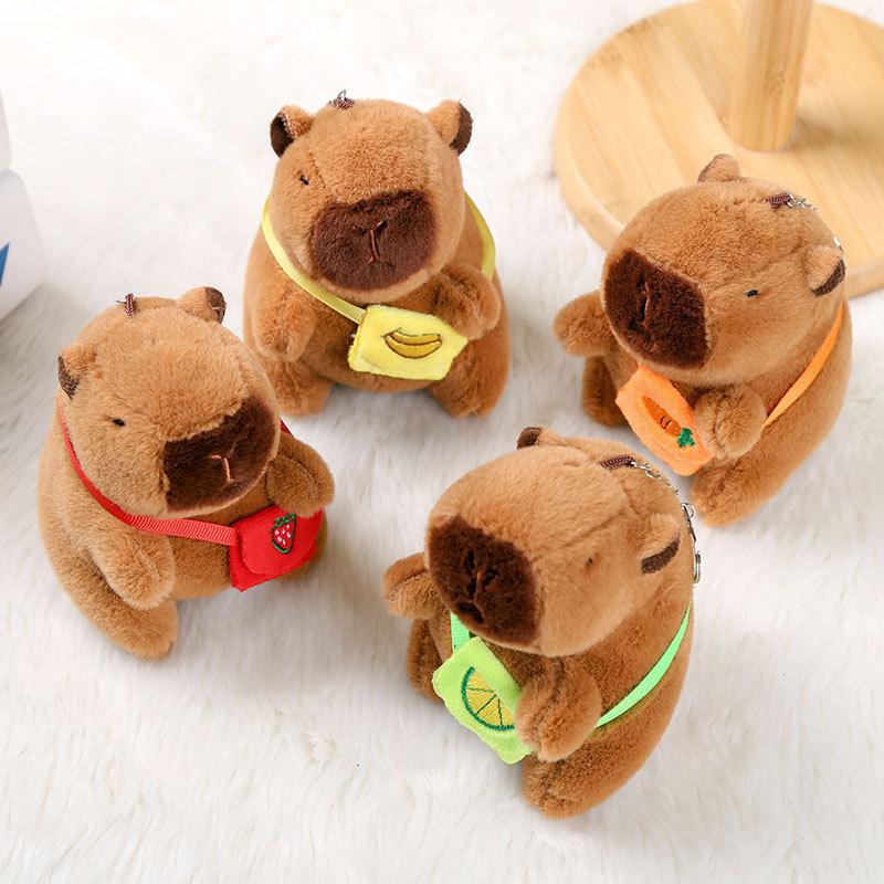 Plush Capybara Keychain With Watermelon Design For Girls Gift Collectors