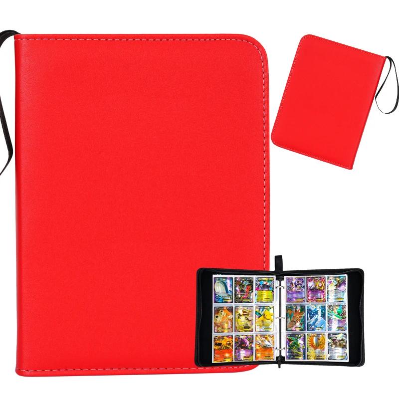 Large Zipper Binder A4/A5 Photocard Collect Book PU Leather Game King Collection Football Star Card Booklet 4/9 Grids Customized