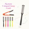 Pro Hairdressing Straightener Hair Brush Boar Hair Straightening Double Brushes V Shape Comb Clamp Not Hurt Styling Tools Diy