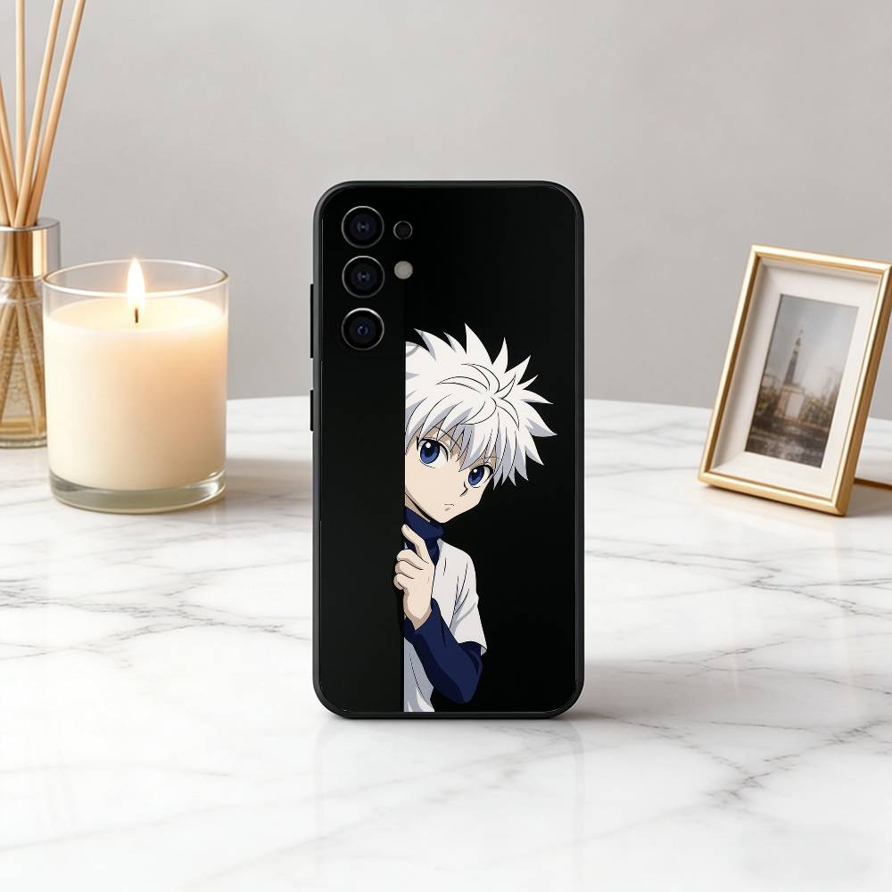 H-Hunter K-Killua Z-Zoldyck Hunter-KZ Phone Case Black Silicone Soft For Samsung S25,S24,S21,S22,S23,S30,Ultra,S20,Plus,Fe,Lite