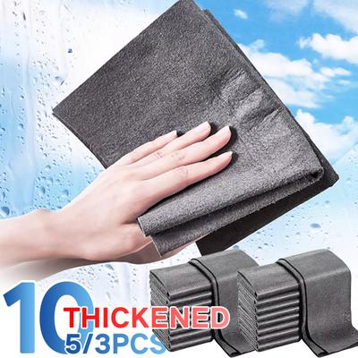 Magic Thickened Cleaning Cloth Microfiber Glass Clean Towel Reusable Washable Lint-free Cleaning Rags for Kitchen Glass Car