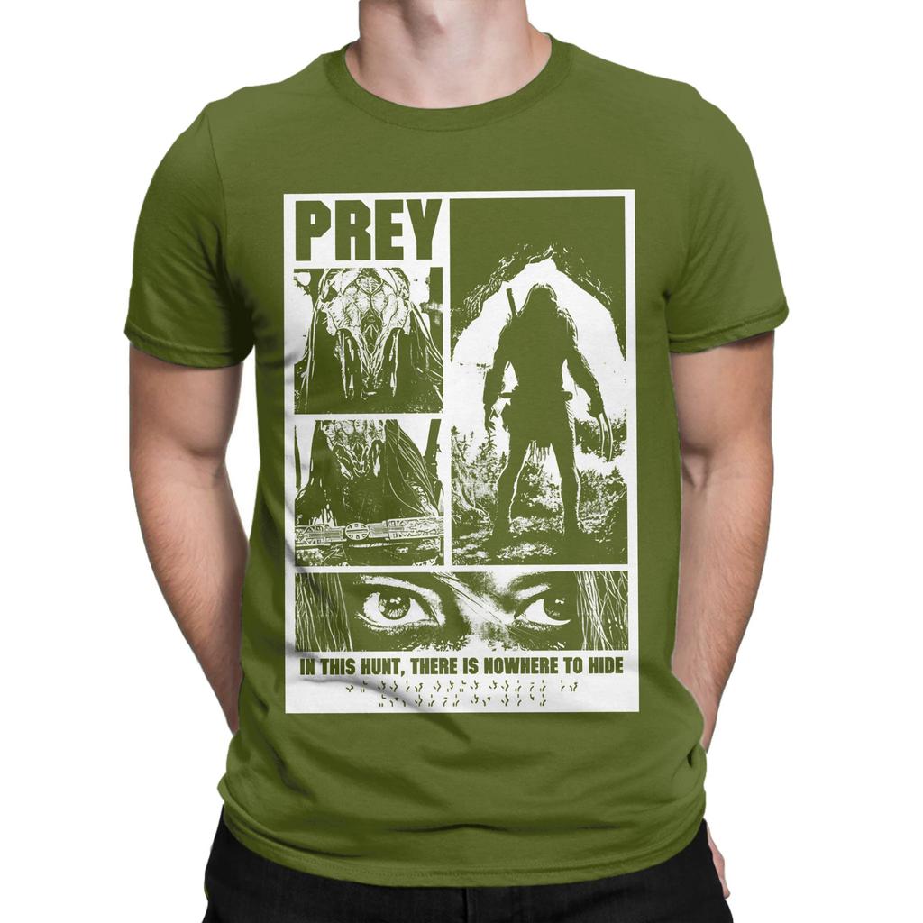 Prey Movie Black Version Funny Graphic 100 Cotton Tshirt Prey Tees Tops For Unisex