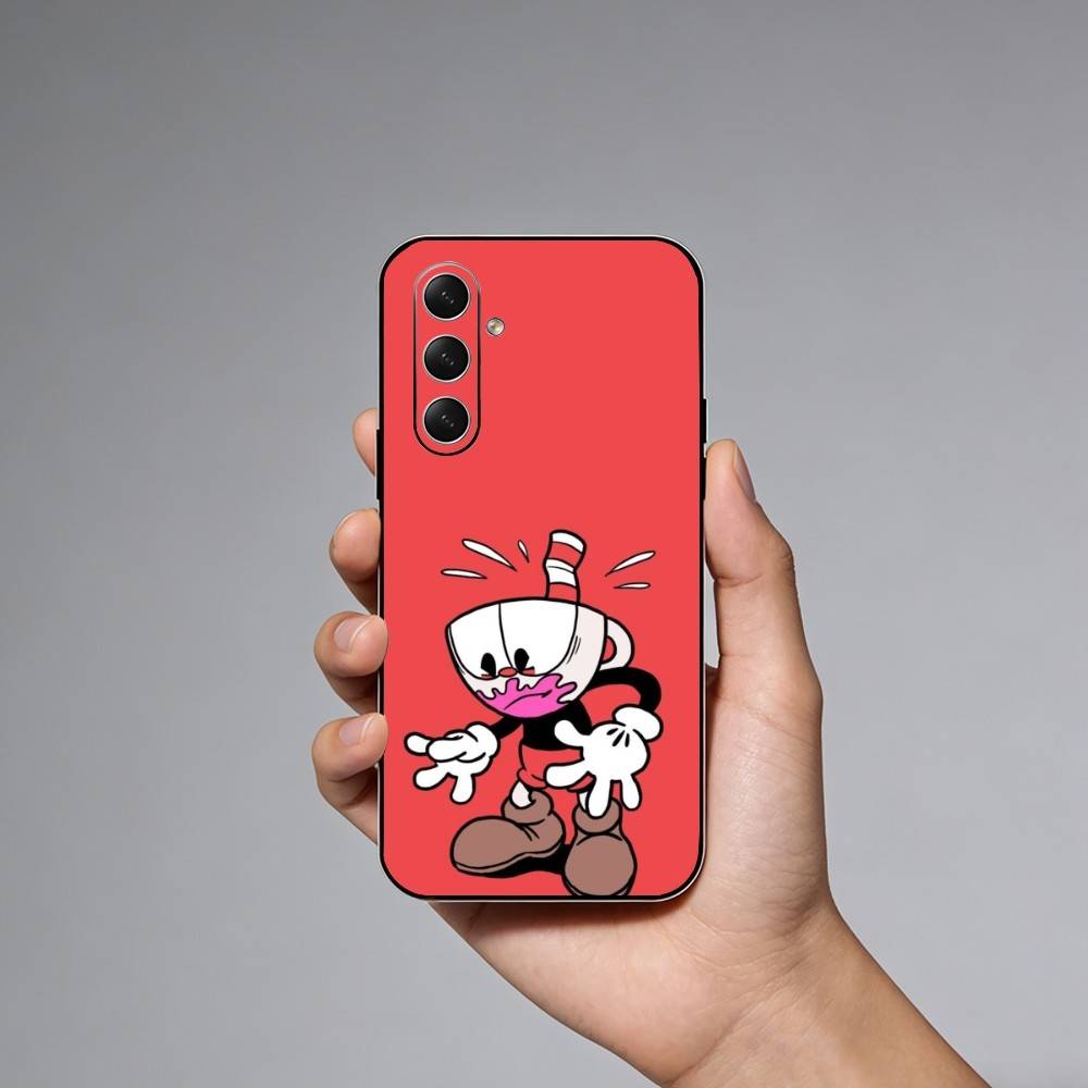 Spiel C-Cuphead Handyhülle Für Samsung Galaxy A73,A72,A71,A70,A52,A51 Andere Weiche Schwarze Hülle