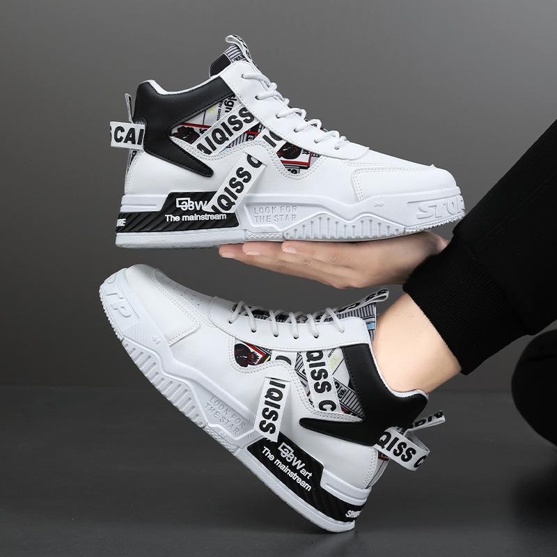 Men's Shoes New Autumn High-top Board Shoes Youth Casual Sports Shoes Men