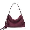 2025 New Matte Cowhide Underarm Bag for Women Genuine Leather Shoulder Bag High-End Handbag Niche Design Crossbody Bag