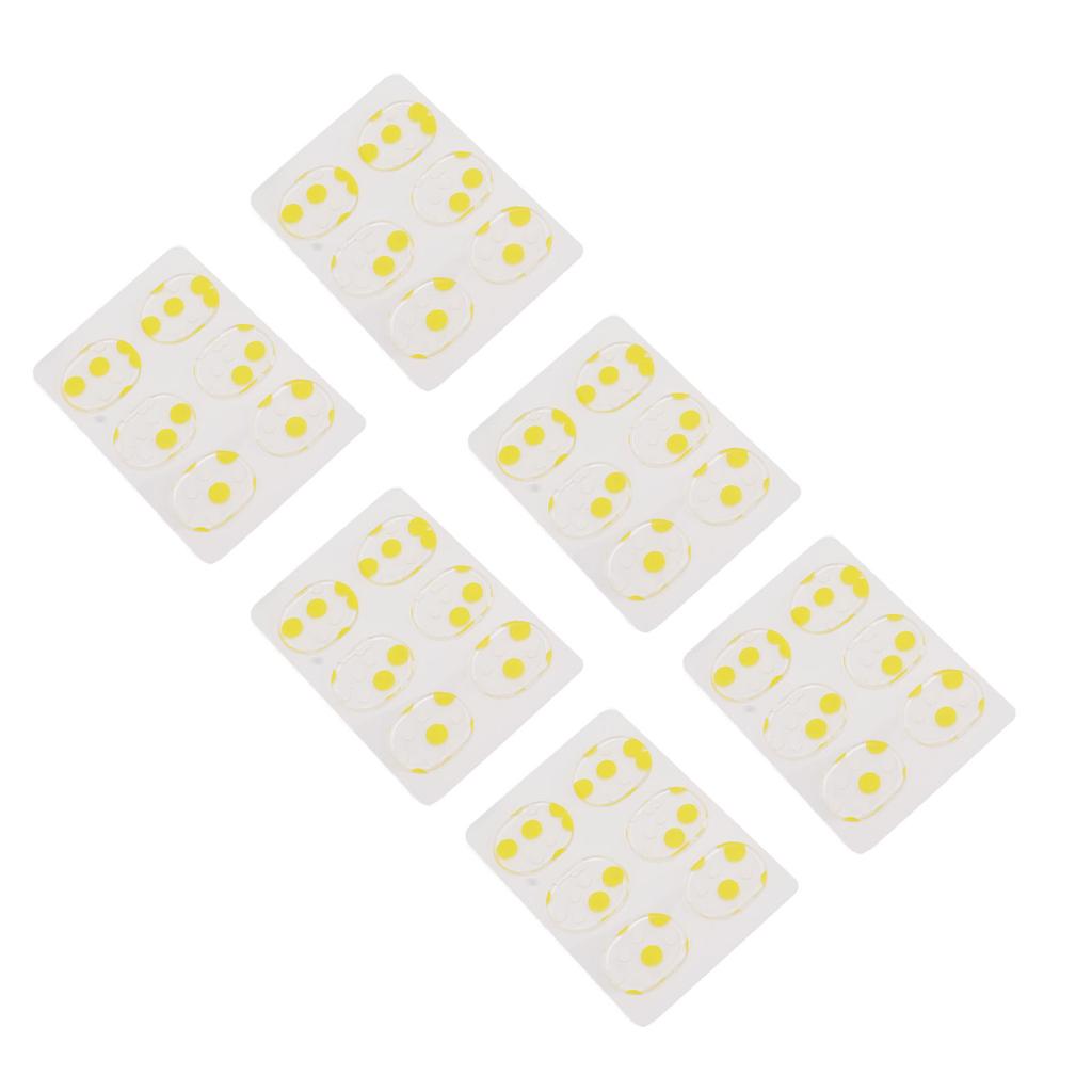 36PCS Drum Dampeners Gels Silicone Gel Pads Soft Drum Dampeners for Drums Cymbals Tone Control Yellow White Dots