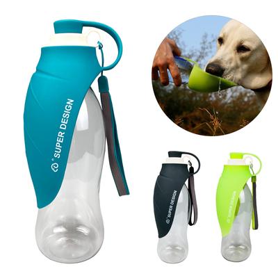 580 ml přenosná láhev na vodu pro psy pro psy Měkký silikonový listový design cestovní miska pro psy pro štěňata a kočky Venkovní dávkovač vody pro domácí mazlíčky