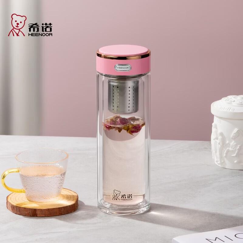 

Heenoor Antibacterial Double-Layer Glass Tea Infuser Cup