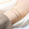 Recommended Classic Titanium Steel Gold-Plated Rose Gold Bracelet, Versatile Daily Temperament Thin Bracelet Women Do Not Fade