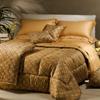 Geo Clamp Leather Quilt In Cotton Satin 260X265 300 G/sqm